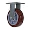 Vestil Polyurethane Rigid Caster 6 In. Diameter x 2 In. Width 720 Lb. Capacity Maroon/Gray CST-VE-6X2PUP-R - alternate 5